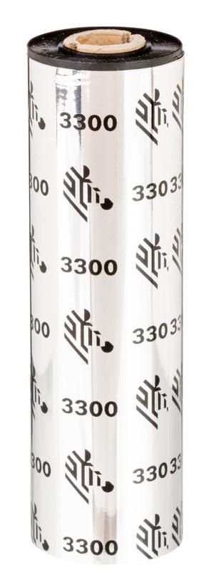 Wax/Resin Ribbon, 110mmx74m (4.33inx242ft), 3300, Standard, 12mm (0.5in) core, 12/box - 03300GS11007